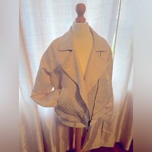 WHITE MOTO JACKET